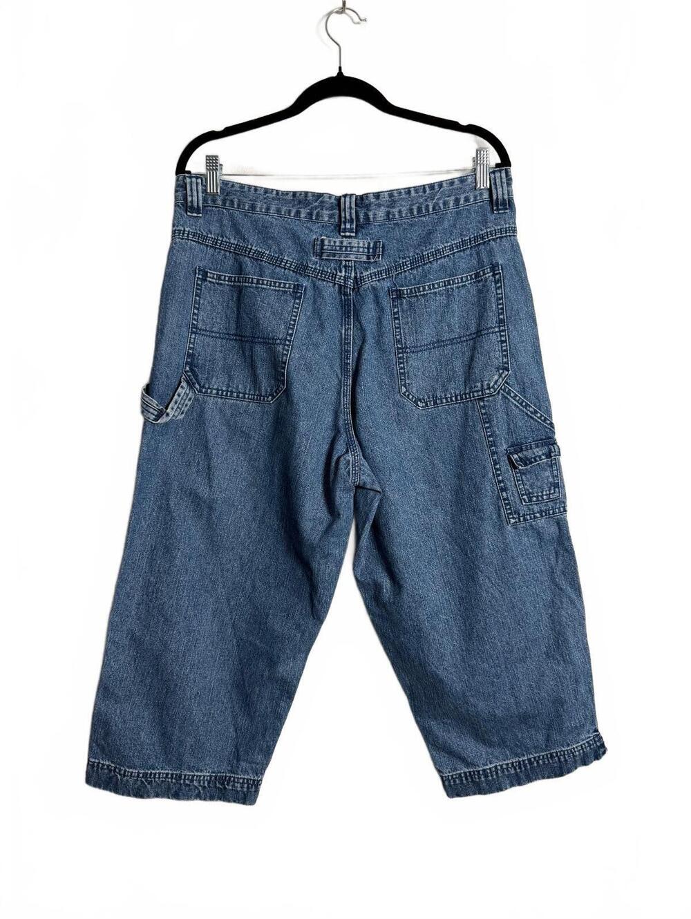 Y2K Soft Grunge  Denim Carpenter Capris